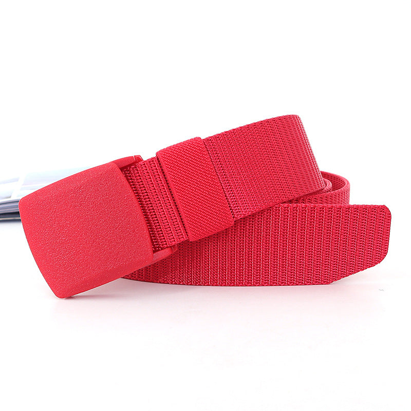 Women's & Men's Nylon Waistband Tactical Automatic Buckle Pants Belts