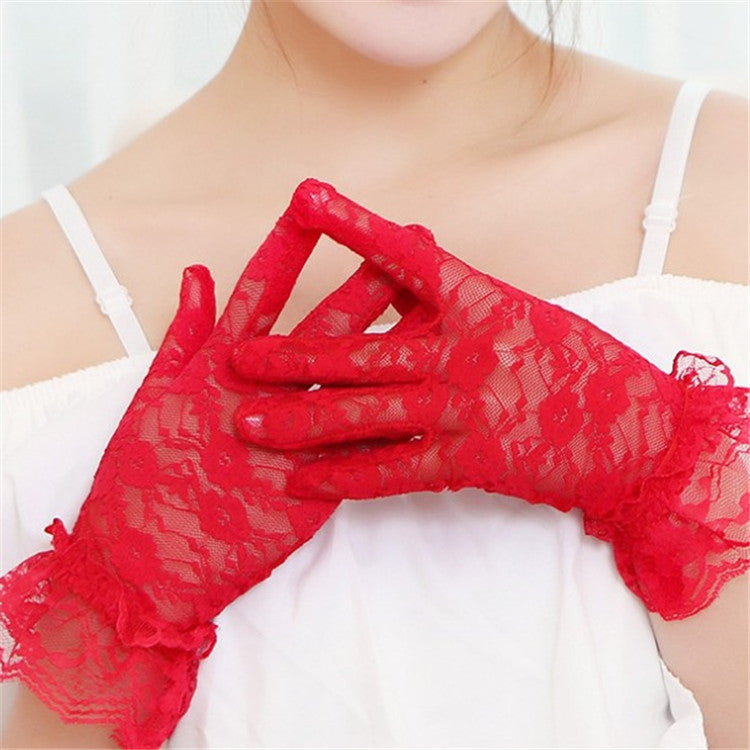 Women's Summer Sun Protection Lace Bridal Electric Gloves