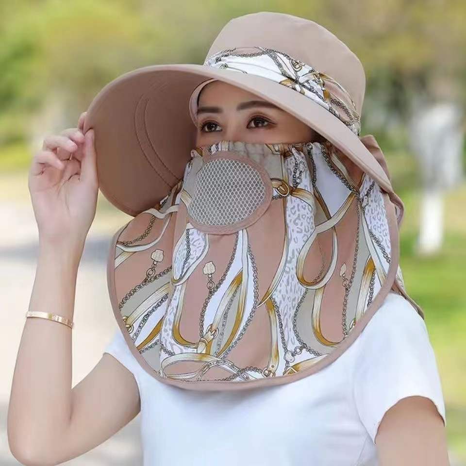 Women's Korean Style Sun Hat Big Brim Protection Shawl Hats & Caps