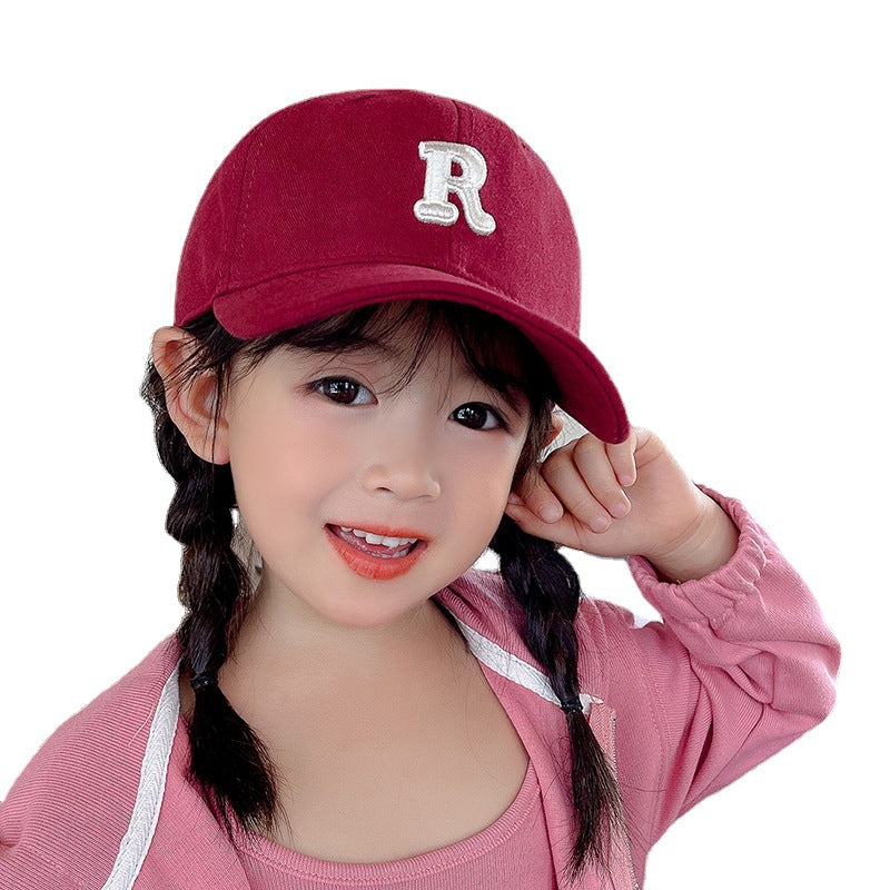 Letter Autumn Bay Hat Boys Sun Protection Simple Kids' Headwear