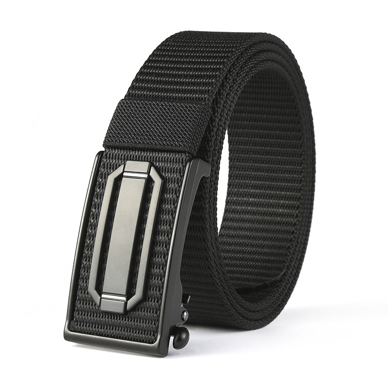 Men's Buckle Metal Toe Nylon Canvas Outer Belts