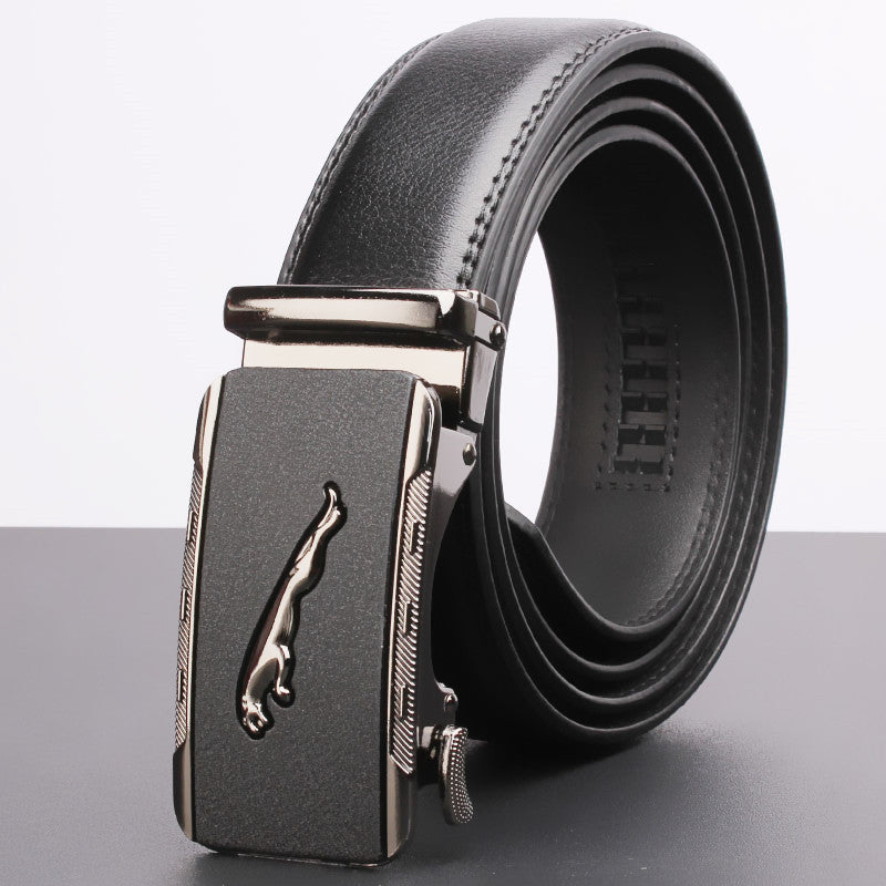 Men's Leather Boys High-grade Alloy Automatic Buckle Business Belts