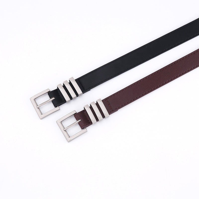 Women's Korean Ornament With Jeans Strap Black Belts