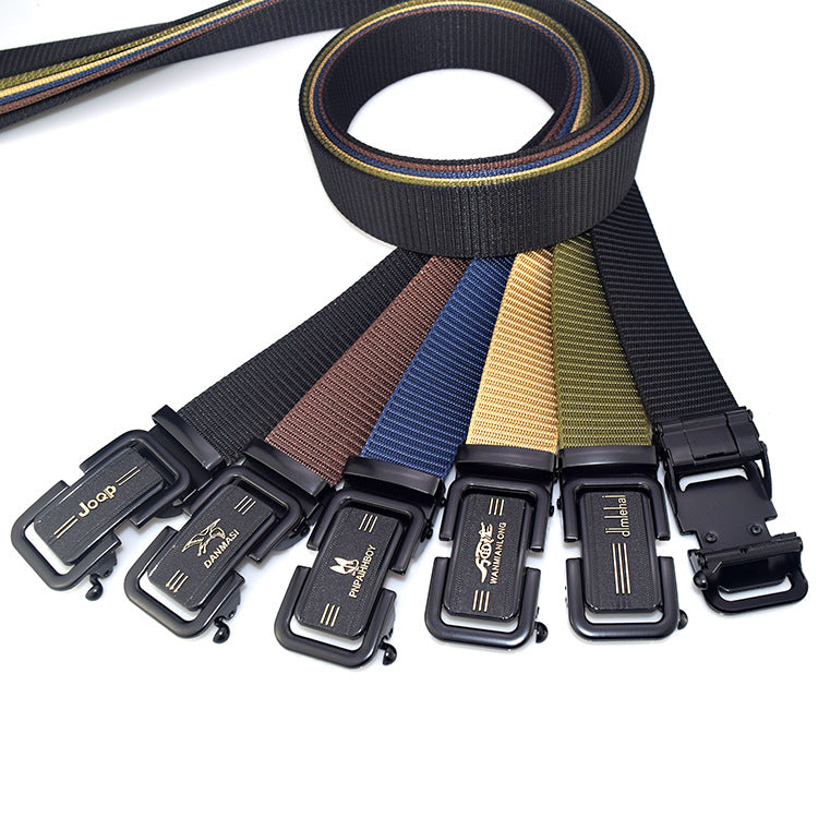 Men's Buckle Thickened Woven Pressure Plate Breathable Belts