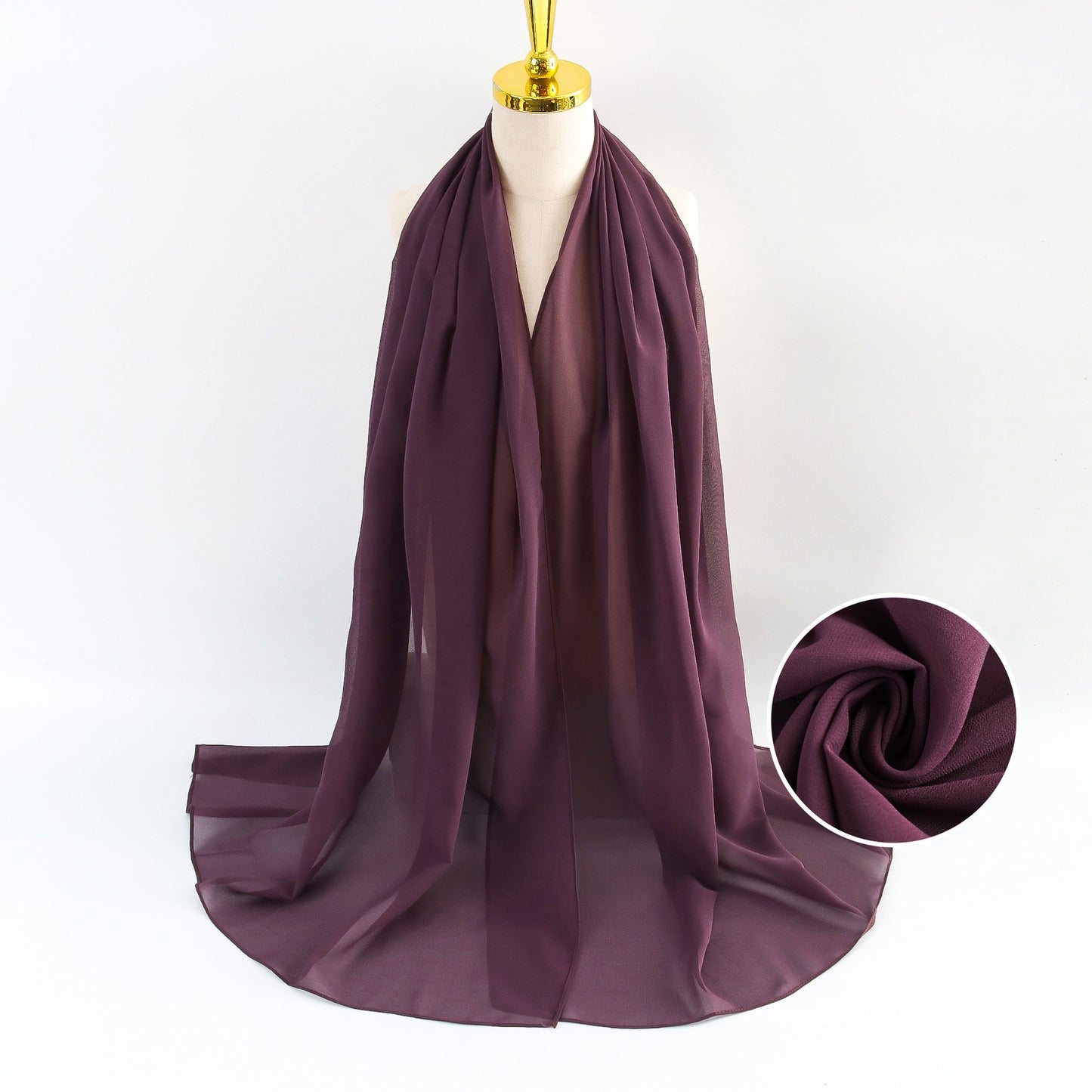 Women's Pearl Chiffon Solid Color Bubble Bag Scarfs