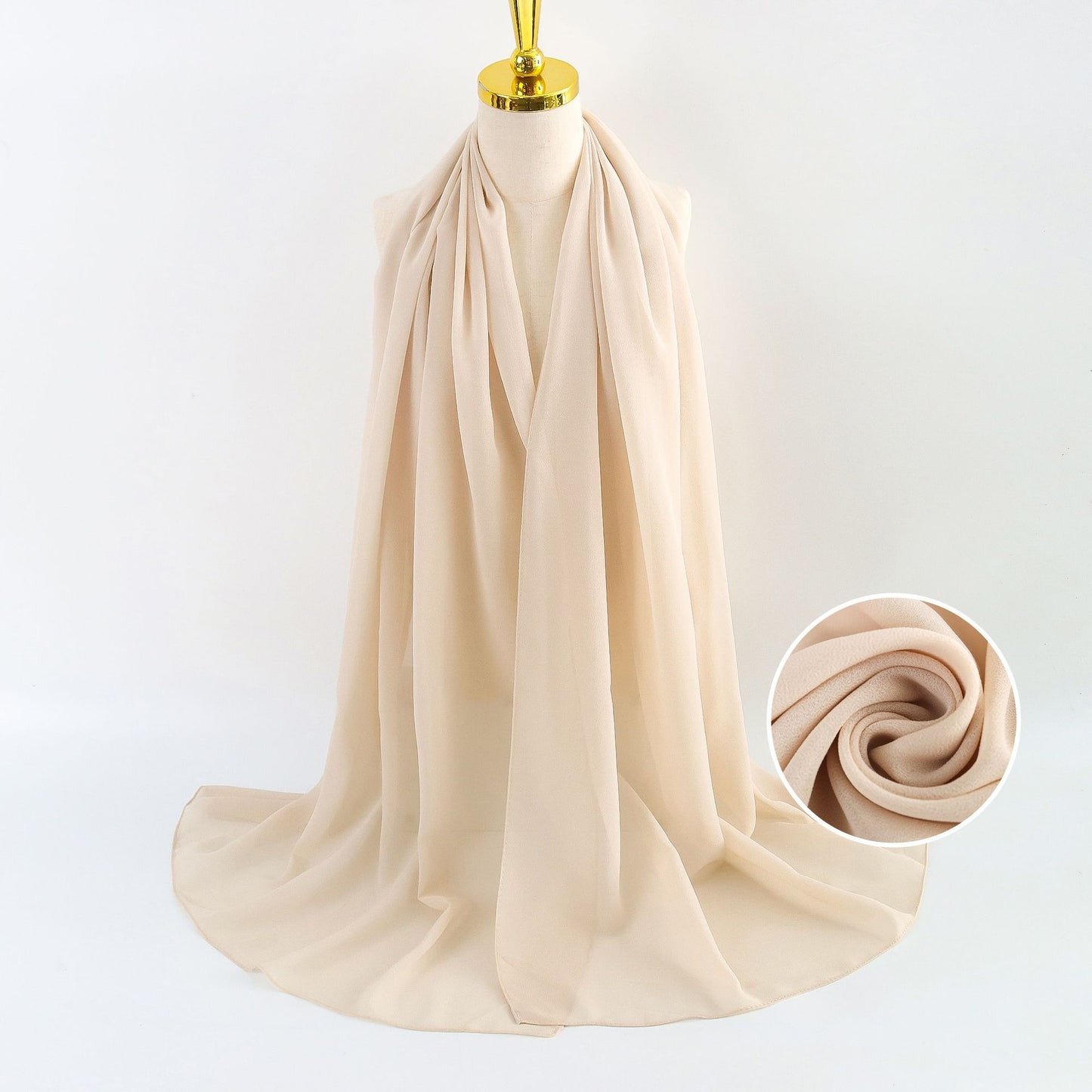 Women's Pearl Chiffon Solid Color Bubble Bag Scarfs