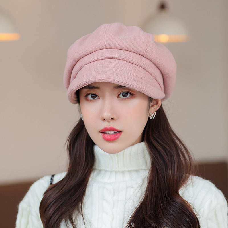 Women's Korean Trendy Beret Style Retro Peaked Hats & Caps