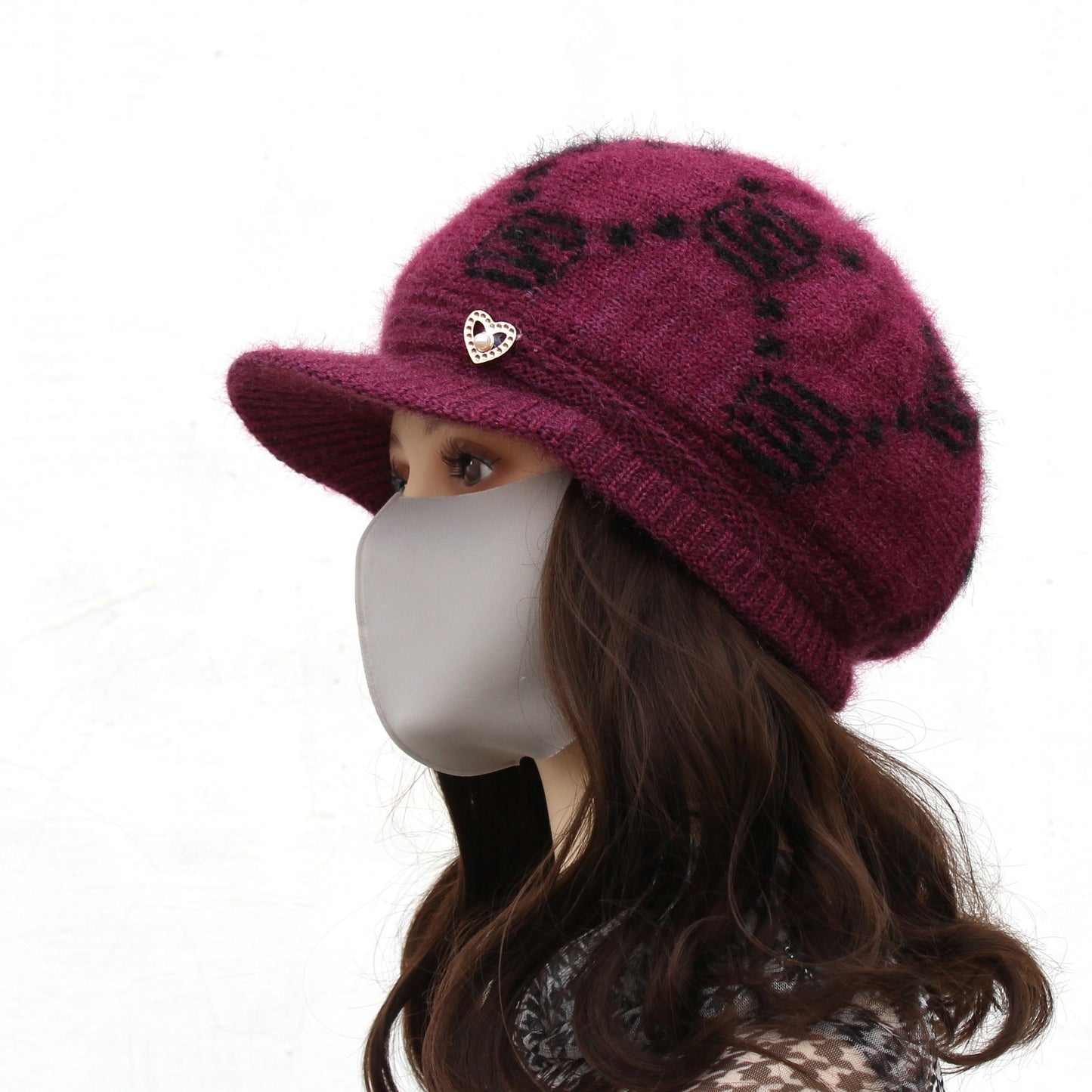 Winter Hat Female Mom Style Elders Grandma Fleece Thickened Hats & Caps