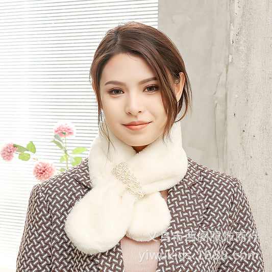 Women's Imitate Rex Rabbit Fur Warm Thickened Scarfs