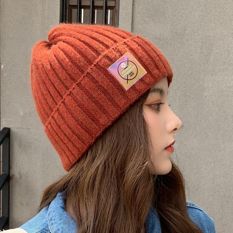 Women's & Men's Hat Korean Solid Color Woolen Couple Hats & Caps