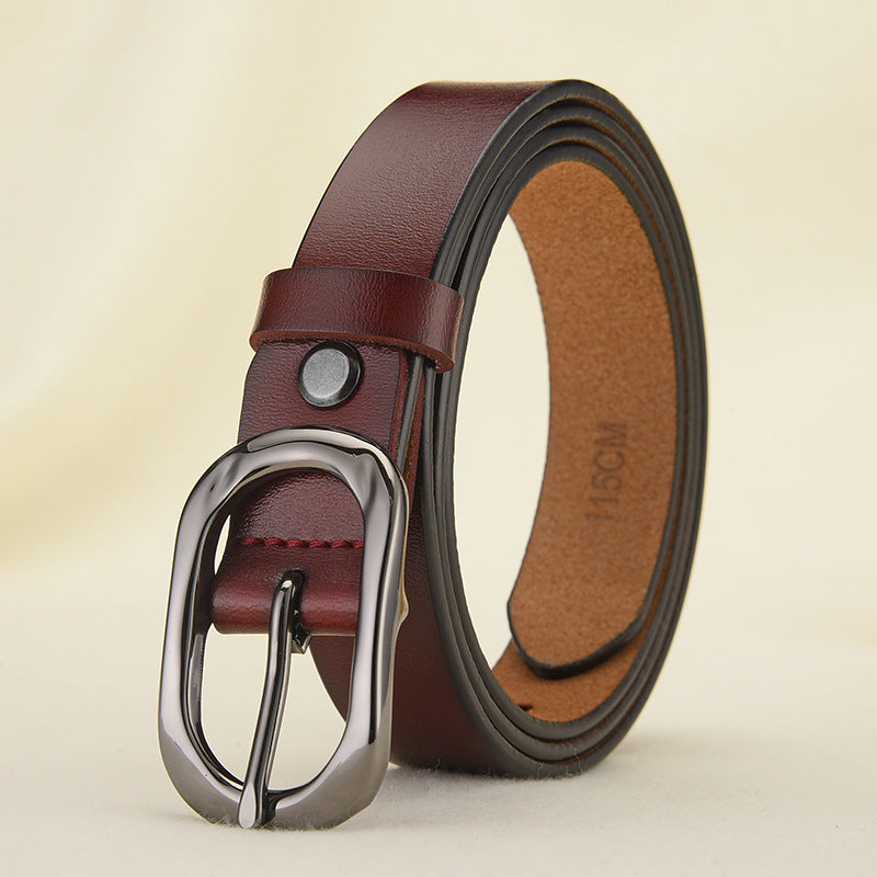 Women's Alloy Pin Buckle Leather Casual Fine Belts