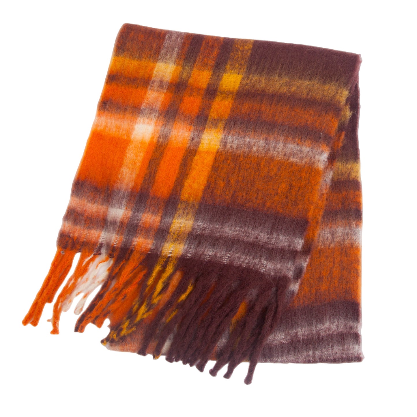 Women's Thick Color Thickened Double-sided Plaid Bib Scarfs