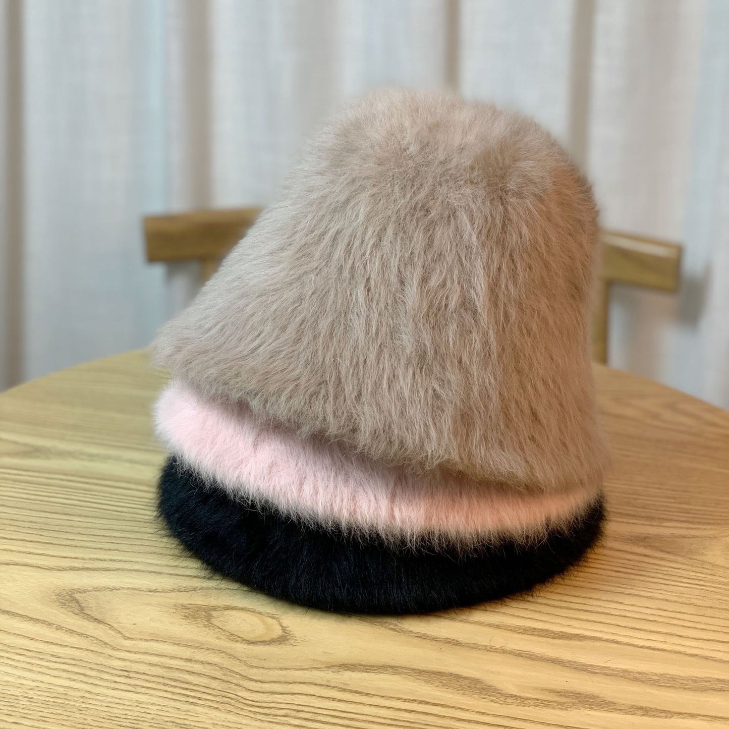 Women's Mink Fur Minority Style Solid Color Hats & Caps