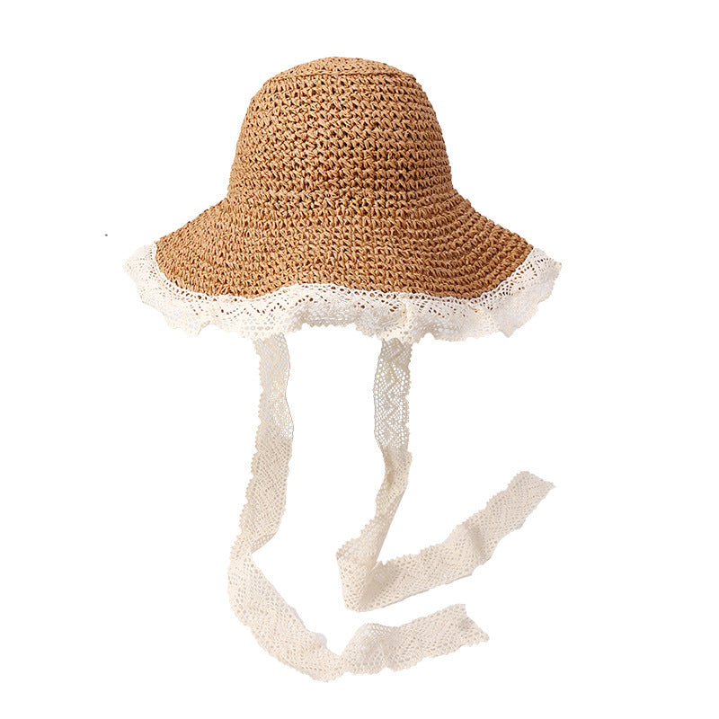 Straw Hat Female Summer Travel Seaside Bucket Hats & Caps