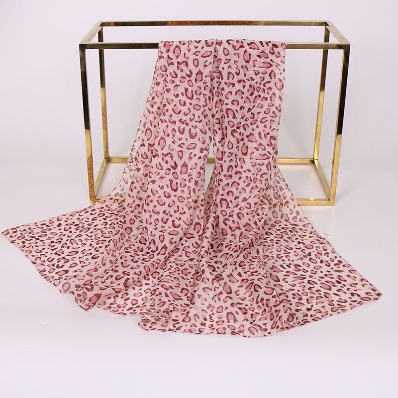 Women's Thin Small Dots Chiffon Printing Popular Scarfs