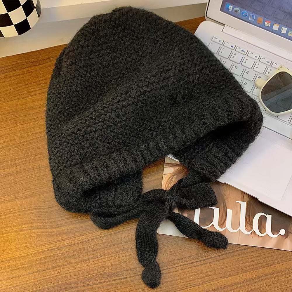 Women's Winter Bag Hat Knitted Woolen Windproof Hats & Caps