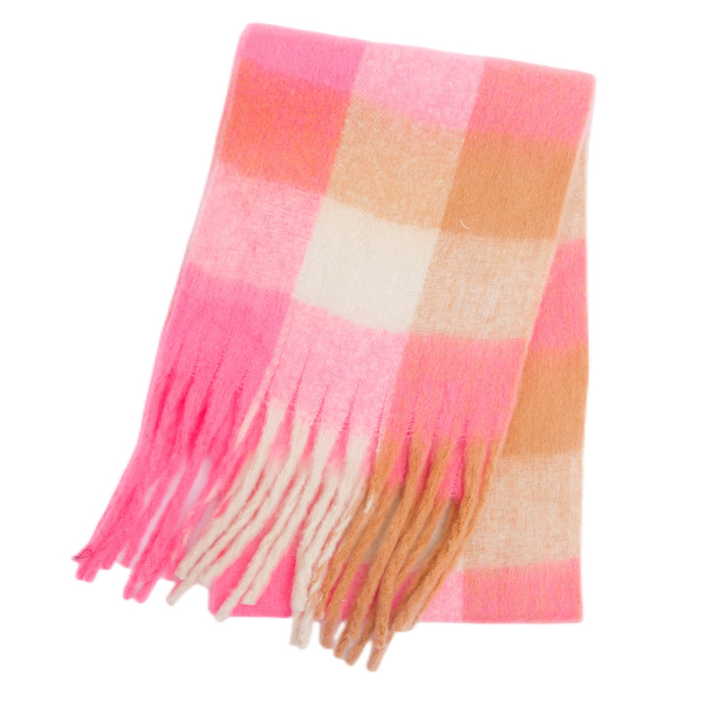 Women's Thick Color Thickened Double-sided Plaid Bib Scarfs