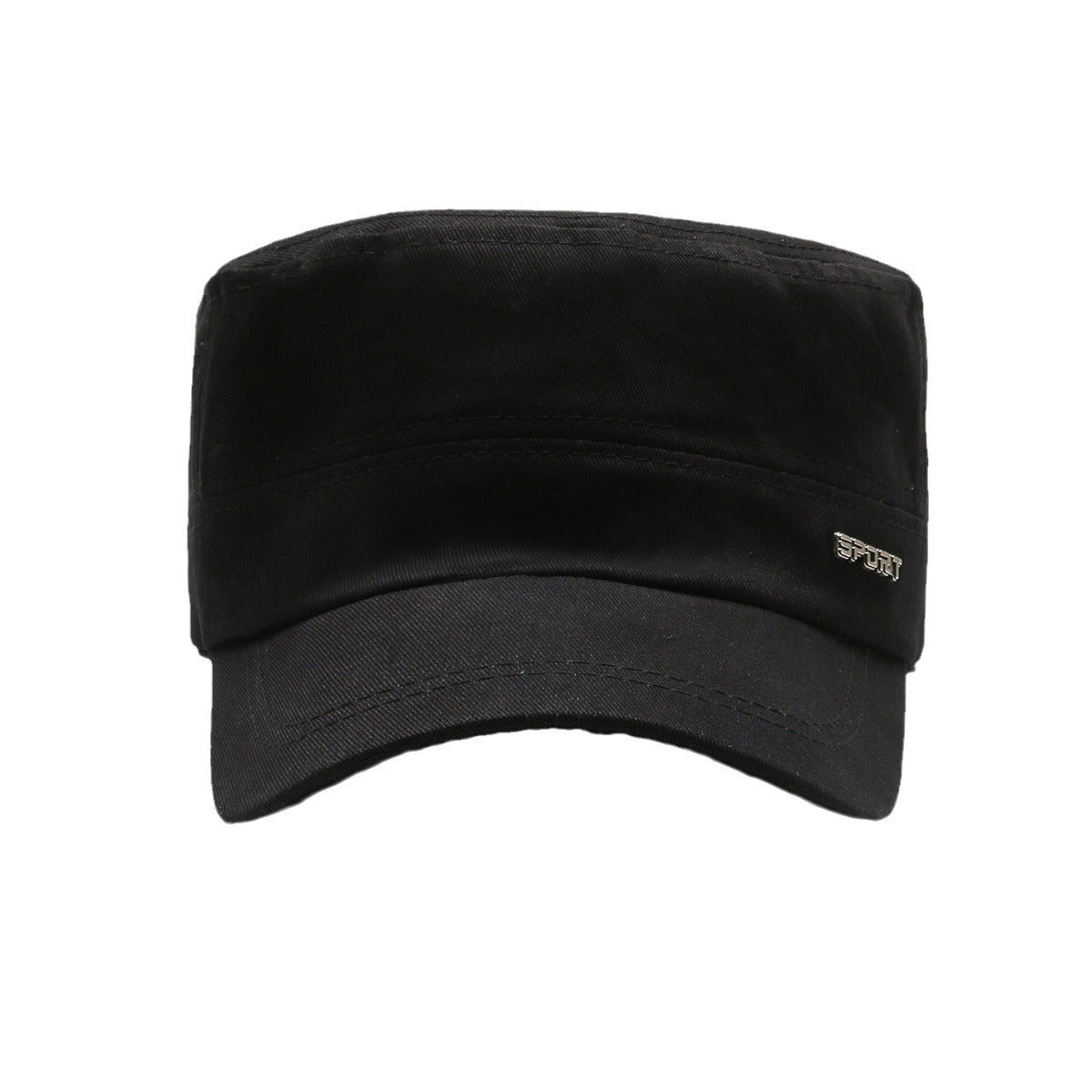 Men's Four Casual Twill Cotton Flat-top Simple Peaked Hats & Caps