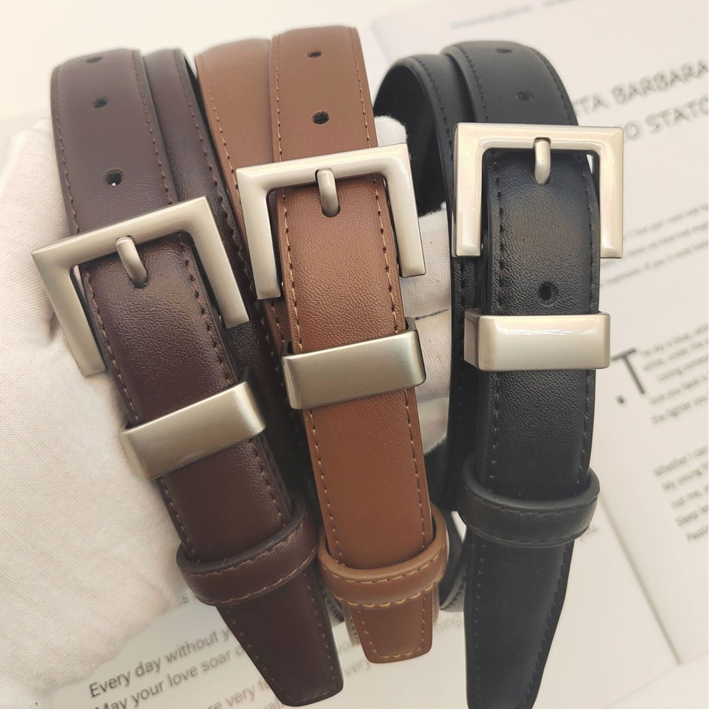 Women's Leather Summer Simple Fashion Decorative Suit Belts