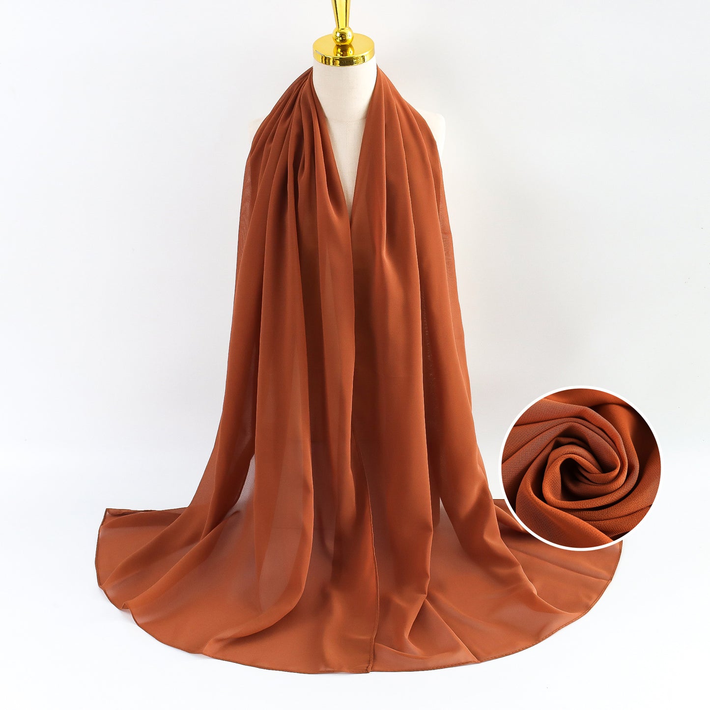 Women's Pearl Chiffon Solid Color Bubble Bag Scarfs