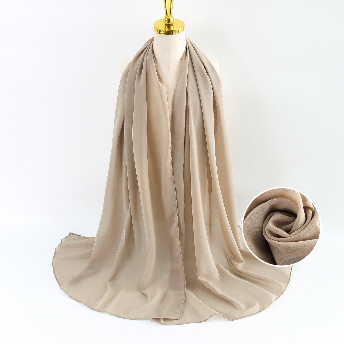 Women's Pearl Chiffon Solid Color Bubble Bag Scarfs