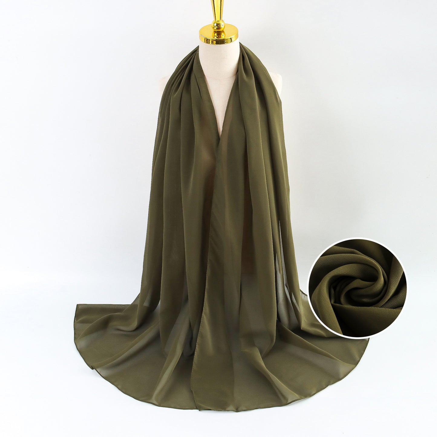 Women's Pearl Chiffon Solid Color Bubble Bag Scarfs