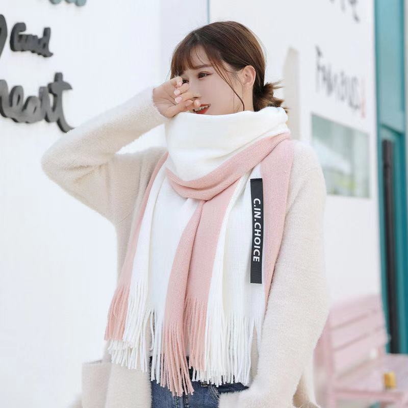 Women's Winter Korean Style Versatile Cute Thickening Couple Scarfs