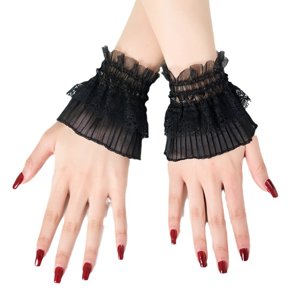 Wrist Flower Decoration Style Soft Clothing Gloves