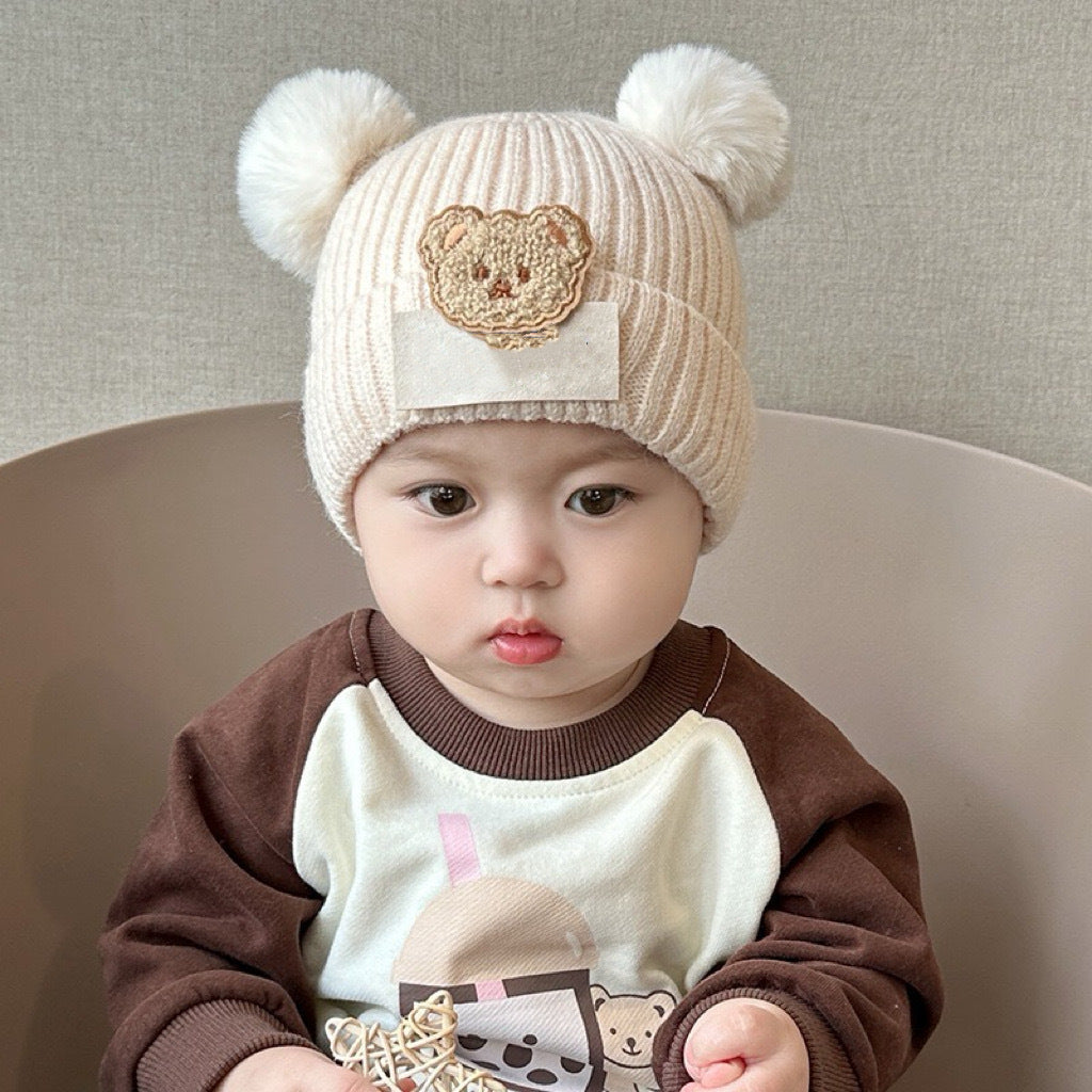 Winter Korean Style Boys Plush Bonnet Kids' Headwear