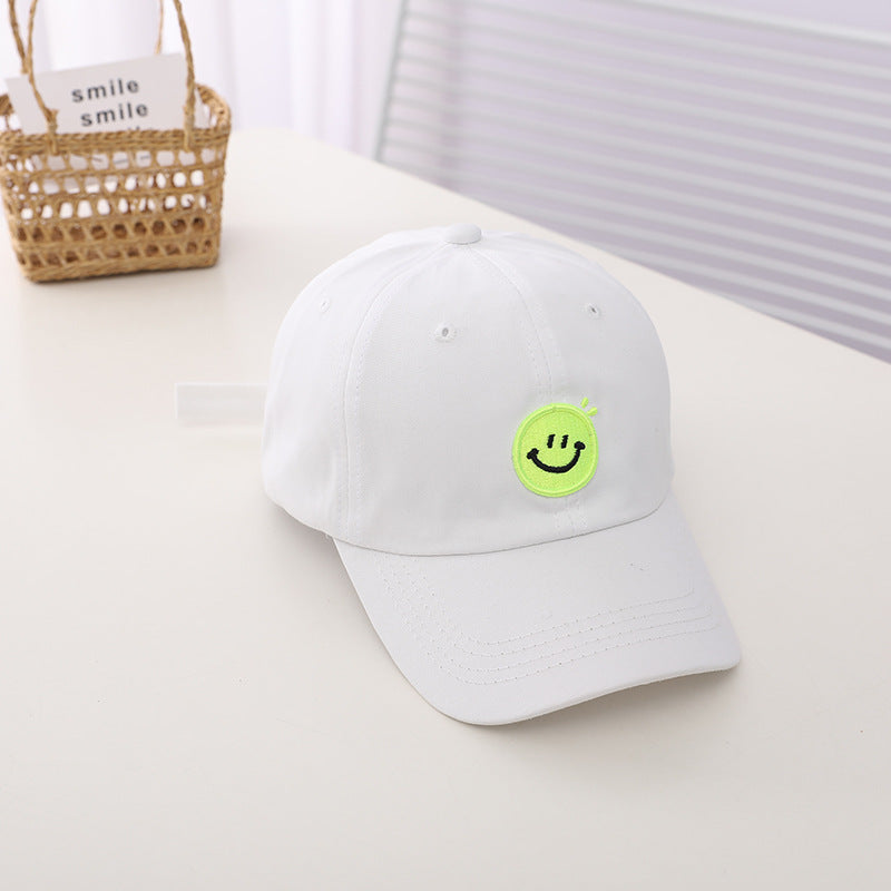 Children's Smiling Face Embroidery Simple Baseball Hat Kids' Headwear