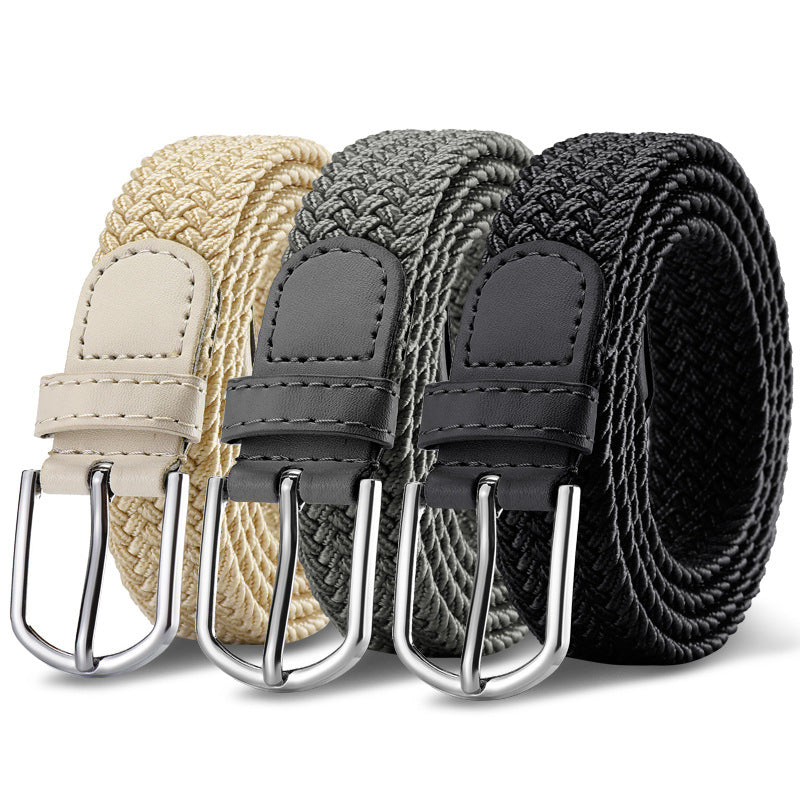 Women's & Men's Woven Elastic Stretch Canvas Female Korean Style Versatile Belts