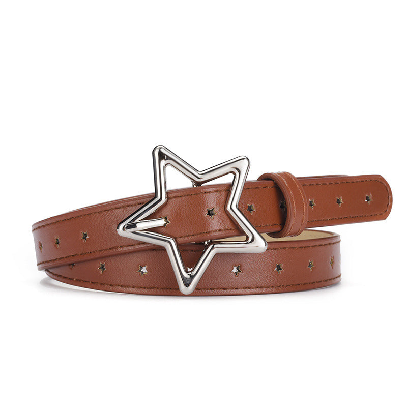 Women's & Children's Star Fashion Hole Sweet Decoration Matching Belts