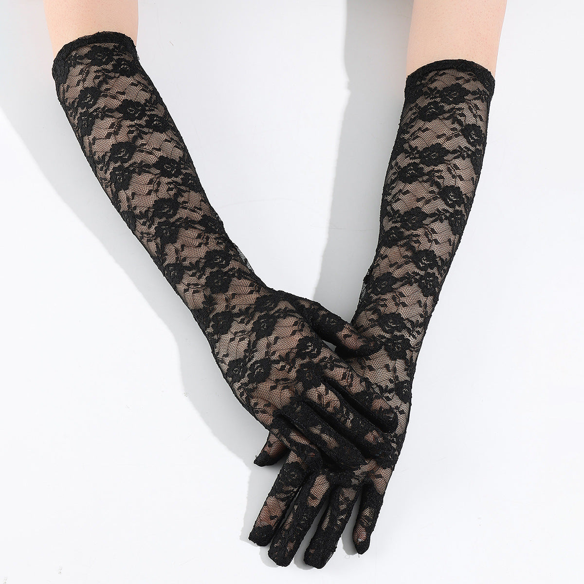 Women's Lace Little Flower Thin Full Finger Gloves