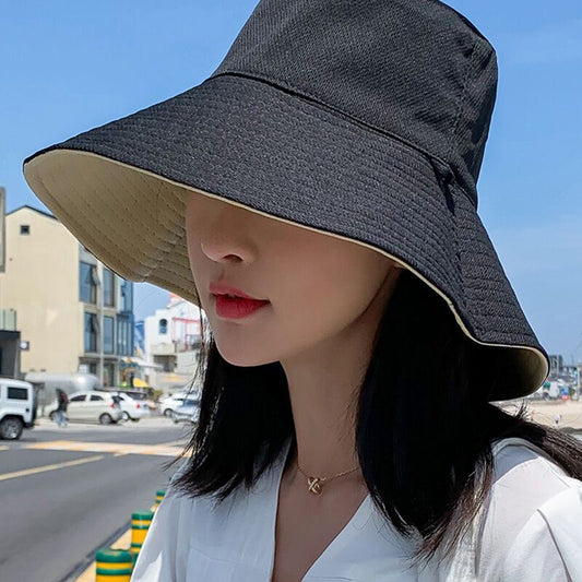 Women's Hat Korean Reversible Fisherman Fashion Simple Hats & Caps