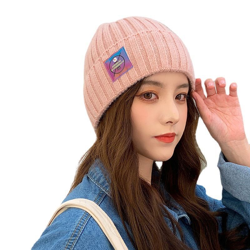 Women's & Men's Hat Korean Solid Color Woolen Couple Hats & Caps