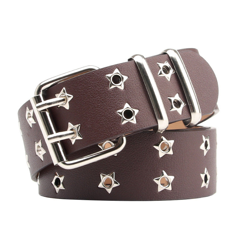 Women's Row Air Hole Fashion Casual Punk Belts