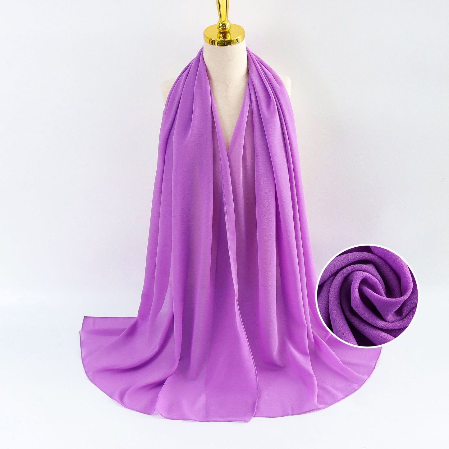 Women's Pearl Chiffon Solid Color Bubble Bag Scarfs