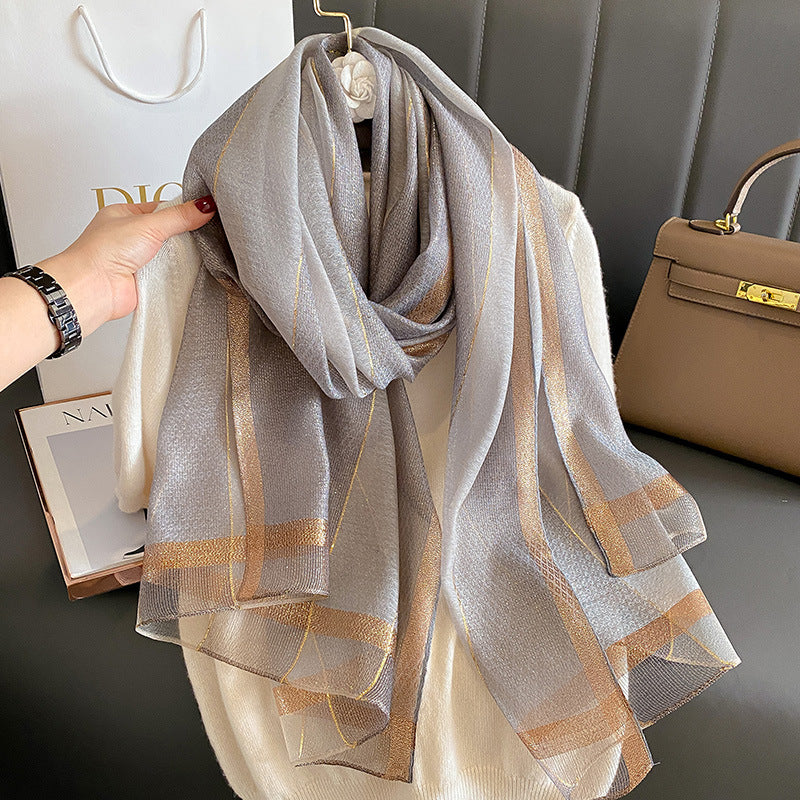 Women's Fashionable Elegant Winter Striped Retro Shawl Scarfs