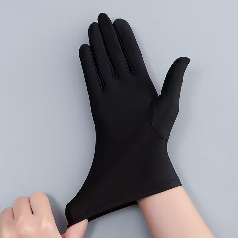 Women's Short Spandex White Etiquette Dancing Square Dance Shopping Guide Gloves