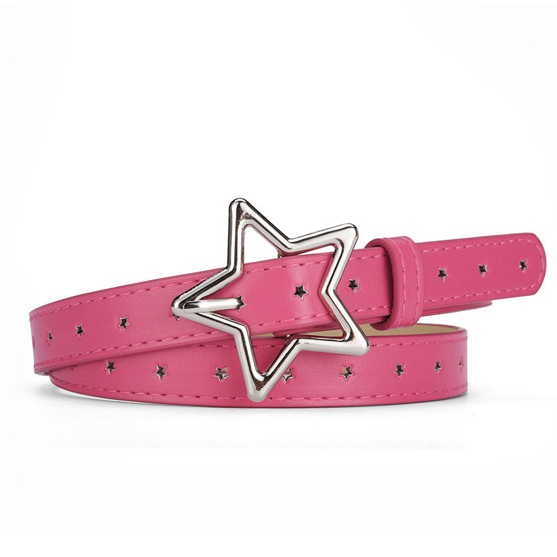 Women's & Children's Star Fashion Hole Sweet Decoration Matching Belts